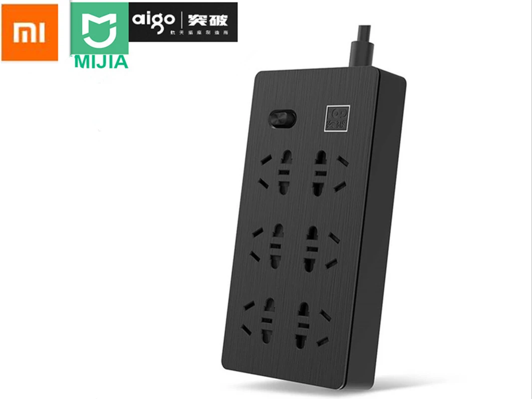 

Xiaomi Youpin 6 ports Wireless Power Socket Converter Patch Panel Overload Protection 750 Flame Retardant Smart Home