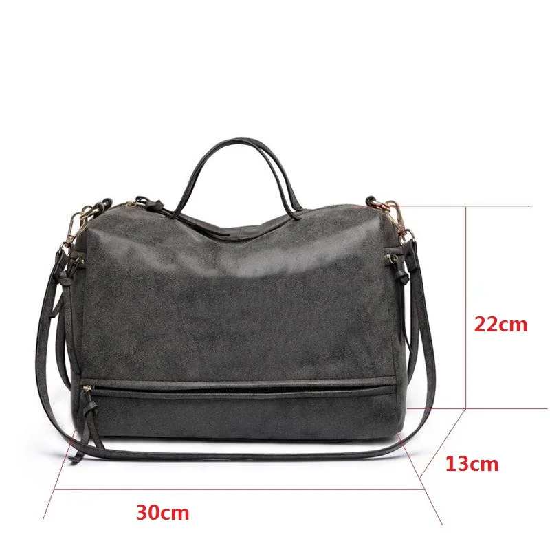 Brand Fashion Female Shoulder Bag Nubuck Leather women handbag Vintage Messenger Bag Motorcycle Crossbody Bags Women Bag