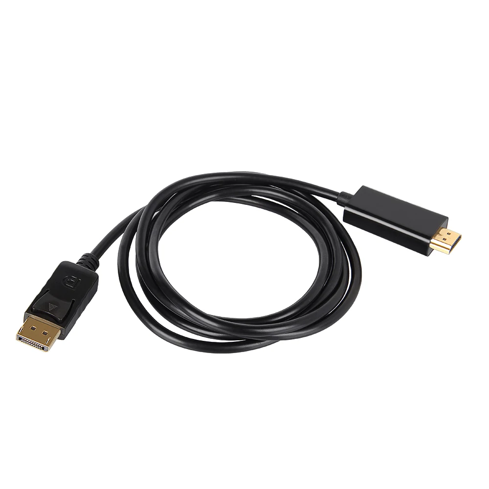 1,8 м Дисплей порт дисплея папа DP к HDMI штепсельный кабельный переходник конвертер для ПК ноутбук HD проектор