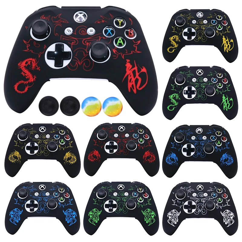 Силиконовый чехол с лазерной резьбой для Xbox One Slim Control ler Skin геймпада джойстика