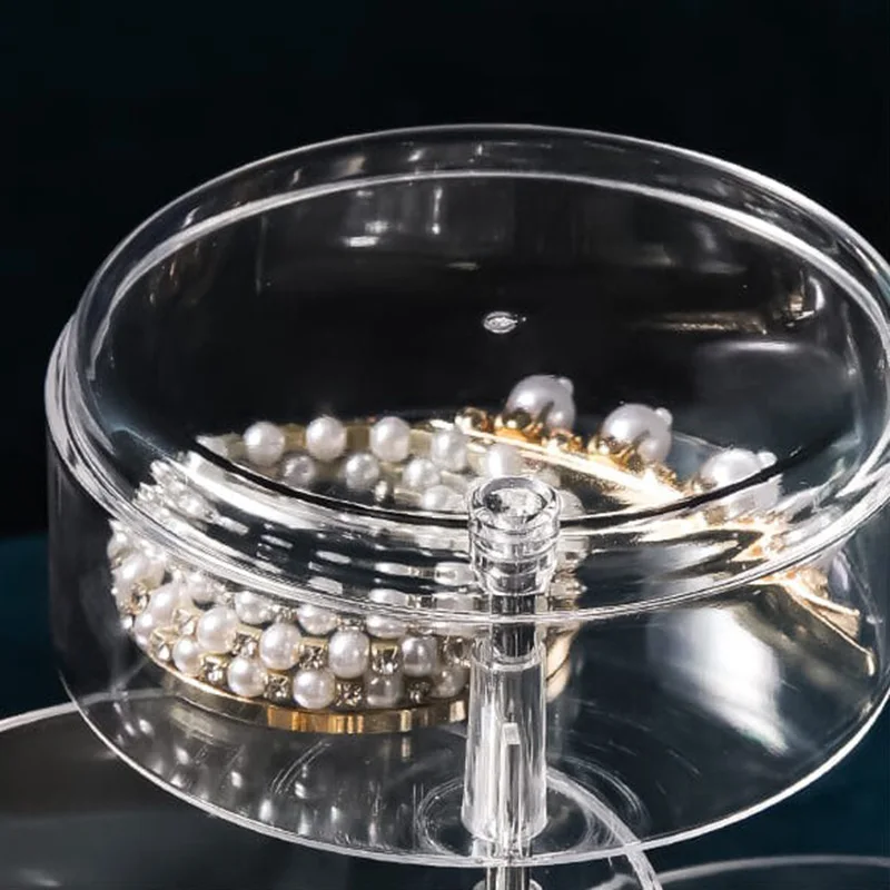 Вращающаяся коробка для хранения ювелирных изделий органайзер макияжа