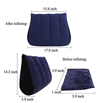 Inflatable Sex Triangle Pillow Lumbar Chair Cushion Adult Sexy Aid Body Position Support Furniture Couple Air Magic Sex Game Toy 4