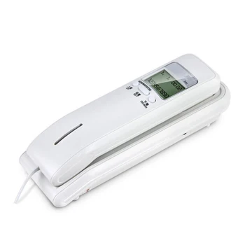 

Trimline Corded Phone with Dual LCD Display, Caller ID, Dual Systems, Adjustable Ringtone Volume Desk Wall Telephone for Home