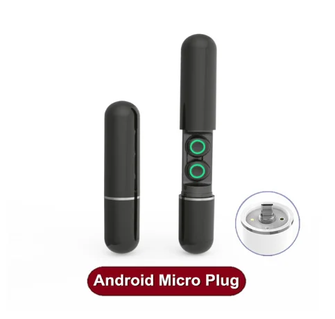 Black Android Для S10 TWS, Bluetooth 5,0, наушники, стерео, настоящие, беспроводные, свободные руки, наушники, водонепроницаемая гарнитура с внешним аккумулятором - Цвет: Black Android