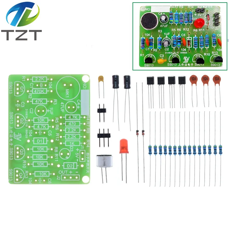 Завеса электронный акустический хлопок Управление переключатель DIY Kit звук