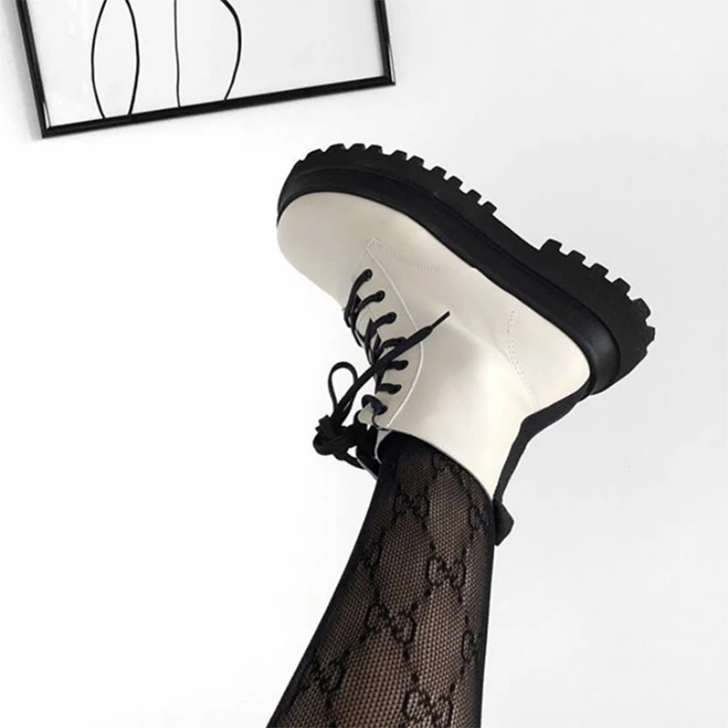 Женские зимние теплые ботильоны на платформе с толстой подошвой Лоскутные