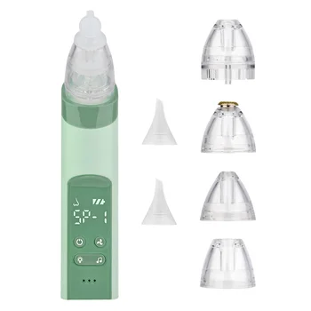 

2 in 1 Baby Nasal Aspirator & Blackhead Remover Vacuum Electric Nose Suction Nose Cleaner with 3 Suction Strengths LED Display