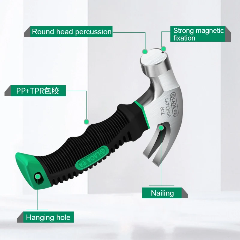 LAOA Mini Claw Hammer 8OZ Nail Hammer Tool Steel Woodworking Striking and Electronic Tools 4
