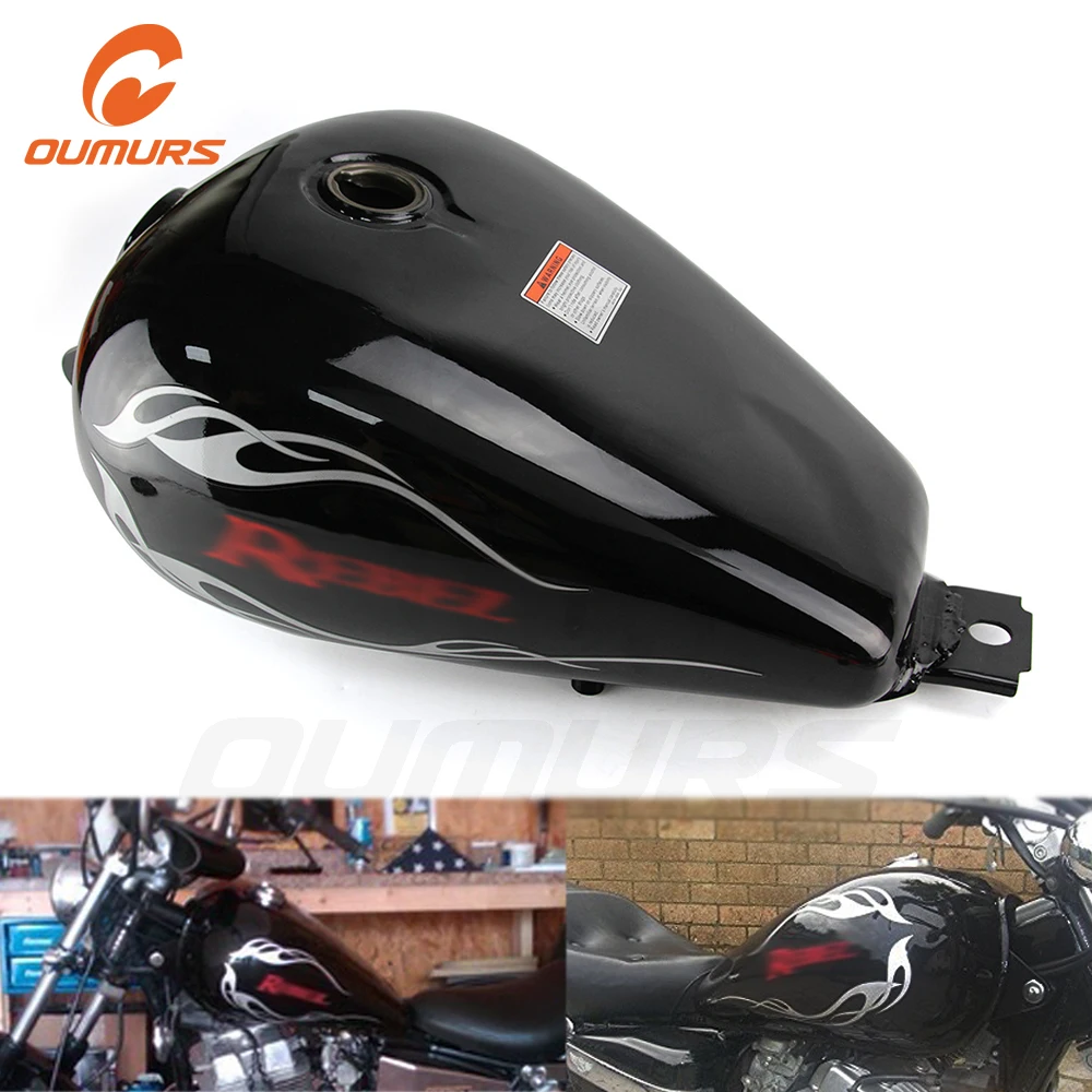 OUMURS мотоцикл 3,4 галлонов Емкость топливного бензобака синий черный для Honda Rebel 250 CMX250C 1985- 2013 Аксессуары