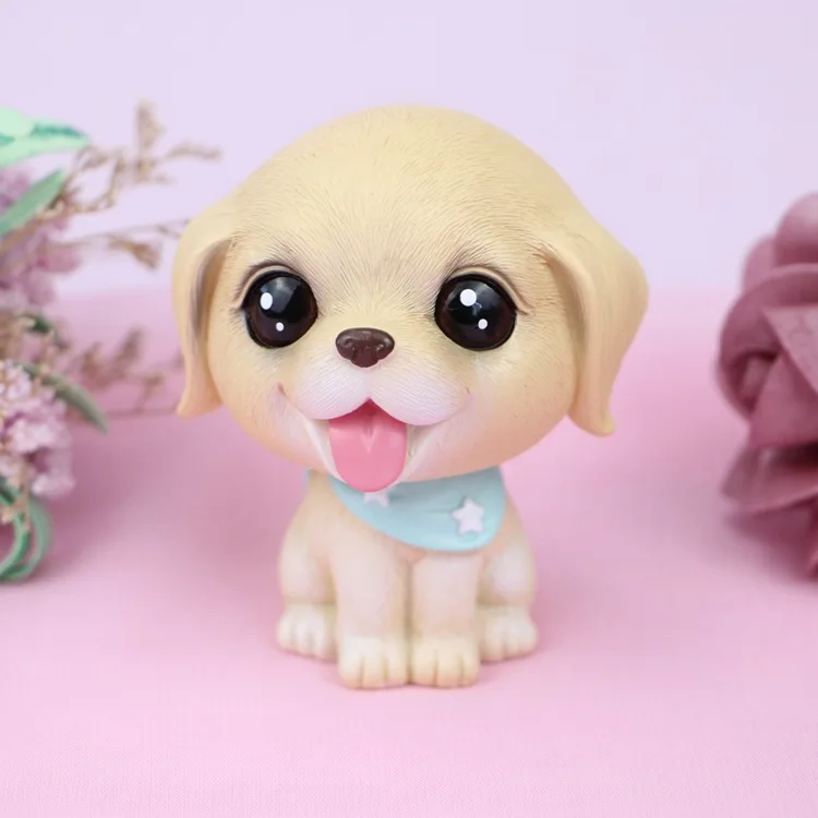 Cute Dog Shaking Head Car Ornament Car Dashboard Decoration Resin Car Dashboard Toys Car Accesorios Best Gift Akcesoria Do Auta