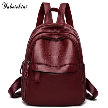 

Mochilas mujer 2020 backpack female genuine leather Sac a Dos Femme mochila mujer cuero Women's travel backpack for girls New