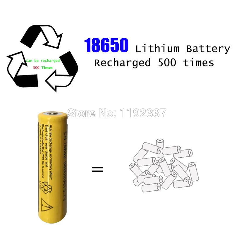 10 шт. 18650 Батарея 3,7 V 9800mAh литий-ионная аккумуляторная батарея для светодиодного фонарика литиевая батарея