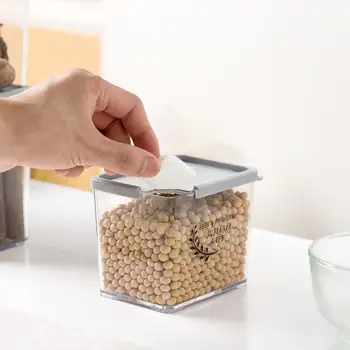 

Hot 530/800ml Kitchen Food Storage Containers Refrigerator Organizer Tea Bean Grain Food Storage Box Clear Case Eco-Friendly