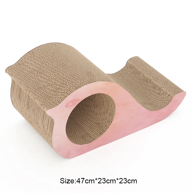Pink HOOPET кошка котенок царапина доска Pad игрушки царапин гофрированный скребок кошка обучающая игрушка с котенком кошачья мята - Цвет: Pink