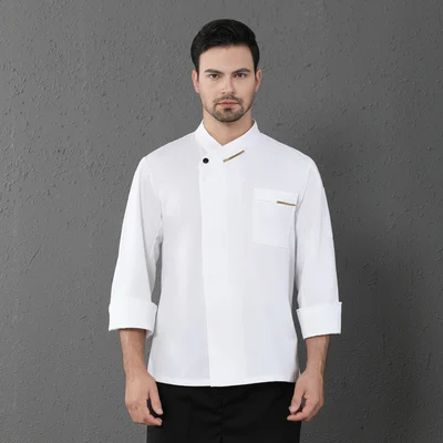 white Long sleeve Шеф-повар униформа свободный шарф подарок короткий рукав Кухня повар ресторана Повседневная обувь комплекты с курткой для детей рубашка костюмы поваров унисекс Reposteria Horeca - Цвет: white Long sleeve