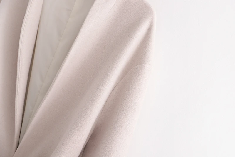OMIKRON, новинка, модное повседневное женское пальто, Осень-зима, с отворотом, длинный рукав, для женщин, свободная, отбеленная шерсть, длинное пальто, Женский Тренч, casacos
