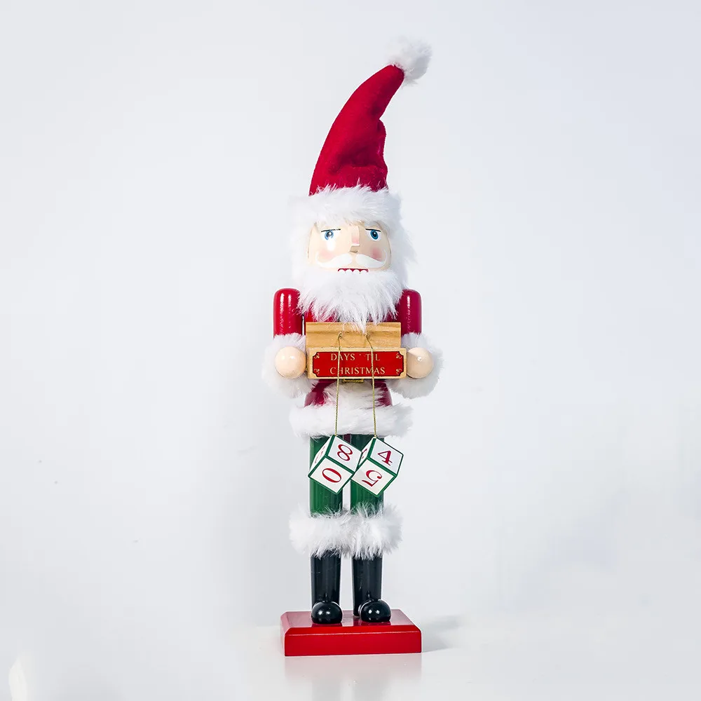 Рождественский Декор, детские куклы, 40 см, деревянный Щелкунчик, солдат/Санта Клаус/Снеговик/кукла, украшения, фигурки, рождественский подарок, игрушка