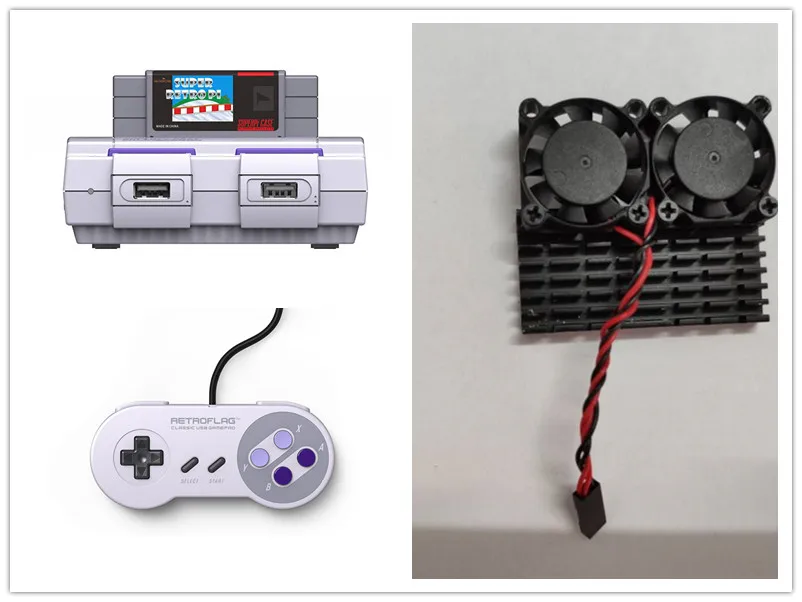 with Fan For 3B Горячая Retroflag SUPERPi чехол J U версия Retropi чехол для Raspberry Pi 3B+ 3 Модель B+ 3B с двойным вентилятором радиатора - Цвет: with Fan For 3B