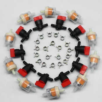 

10*Fuel Filters 10*Valves 20*Clamps For John Deere AM36141 AM107340 KA-WASAKI 49019-7001 Snapper 2-4507 24507 342112 7034212 ETC