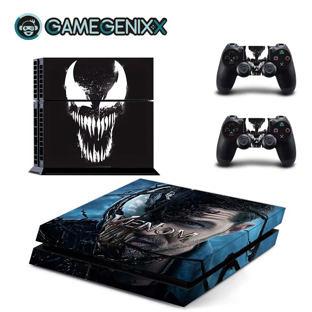 GAMEGENIXX Кожа Наклейка виниловая оберточная крышка полный набор для PS4 консоли и 2 контроллеров-Venom