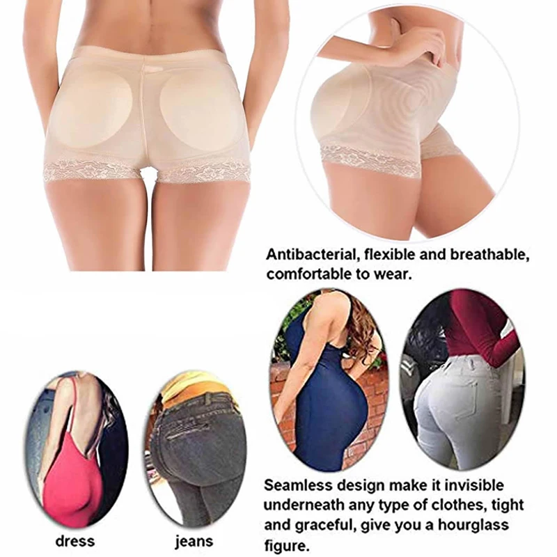 

Sexy Womens Shaper Panties Fake Ass Push Up Padded Buttock Underwear Shapewear Butt Lifter Hip Enhancer Panties Boyshort 3XL