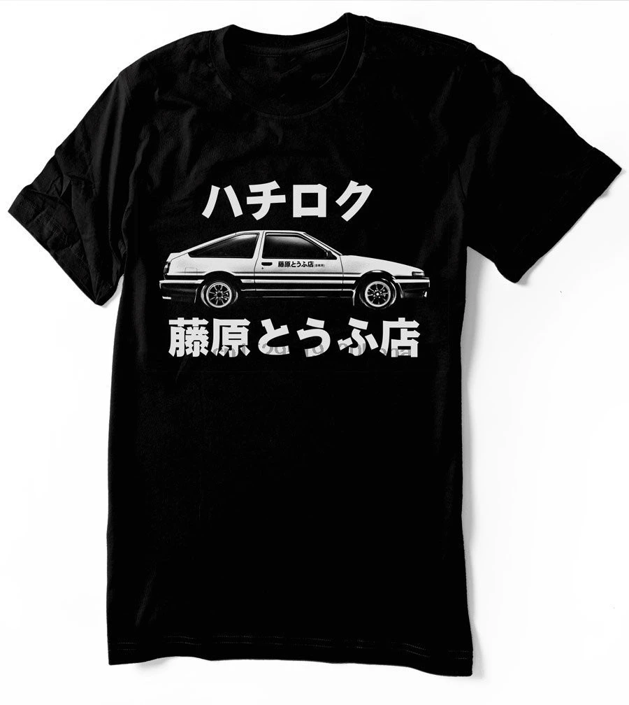 AE86 Для мужчин футболки с рисунками из мультфильмов Toyota Trueno JDM футболка INITIAL D Hachiroku