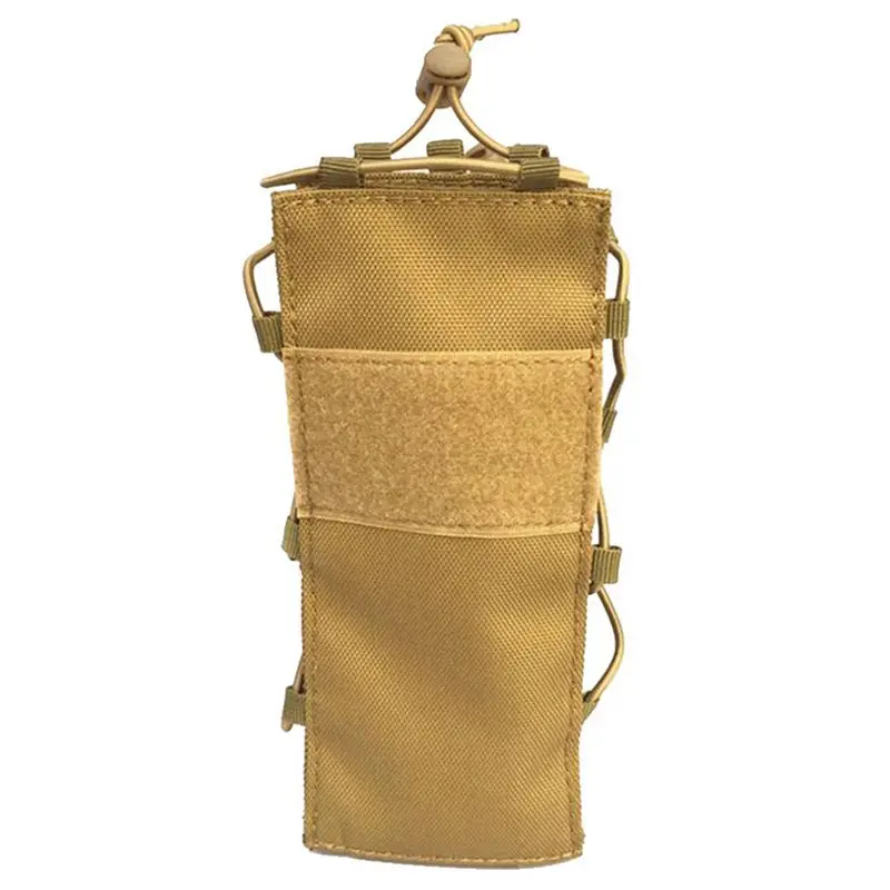 Brown Тактика держатель для бутылки сумка для питьевой бутылки нейлон Molle держатель для бутылки воды Прочный для велоспорта Бег Спорт на открытом воздухе - Цвет: Brown