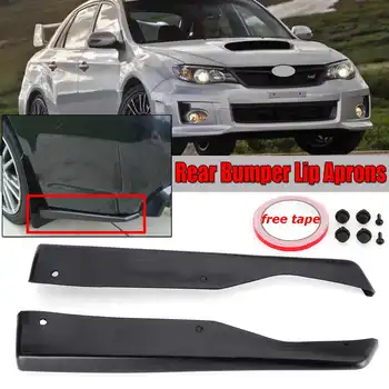 

2xCar Side Rear Bumper Lip Diffuser Splitter Wrap Diffuser Spoiler Canard Add-on Side Aprons For Subaru For Impreza WRX Sti 4 Dr