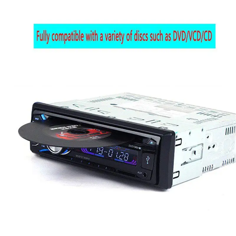 Универсальный 12 В Многофункциональный Bluetooth автомобильный CD/DVD/vcd плеер для аудио Радио 1 DIN Автомобильный MP3-плеер TF карта хост fm-радио