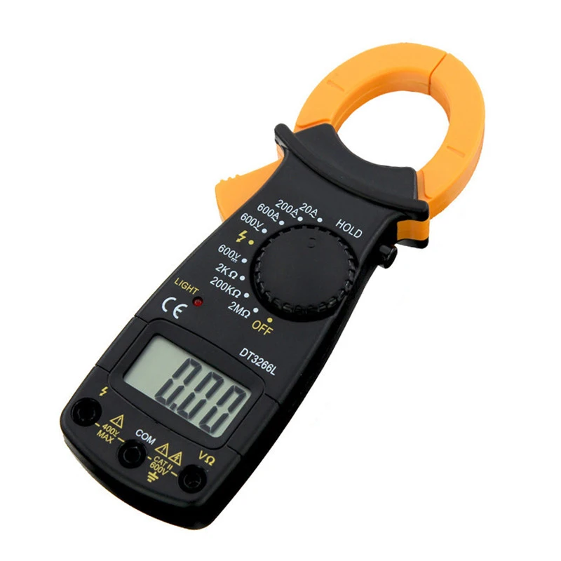 DT-3266F Digital Amper Clamp Meter Multimeter NCV Current Clamp Pincers Voltmeter Ammeter 600A AC/DC Ohm Current Voltage Tester