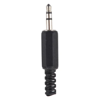 

10 Pcs Black Plastic Housing 3.5mm o Jack Plug Headphone Connector