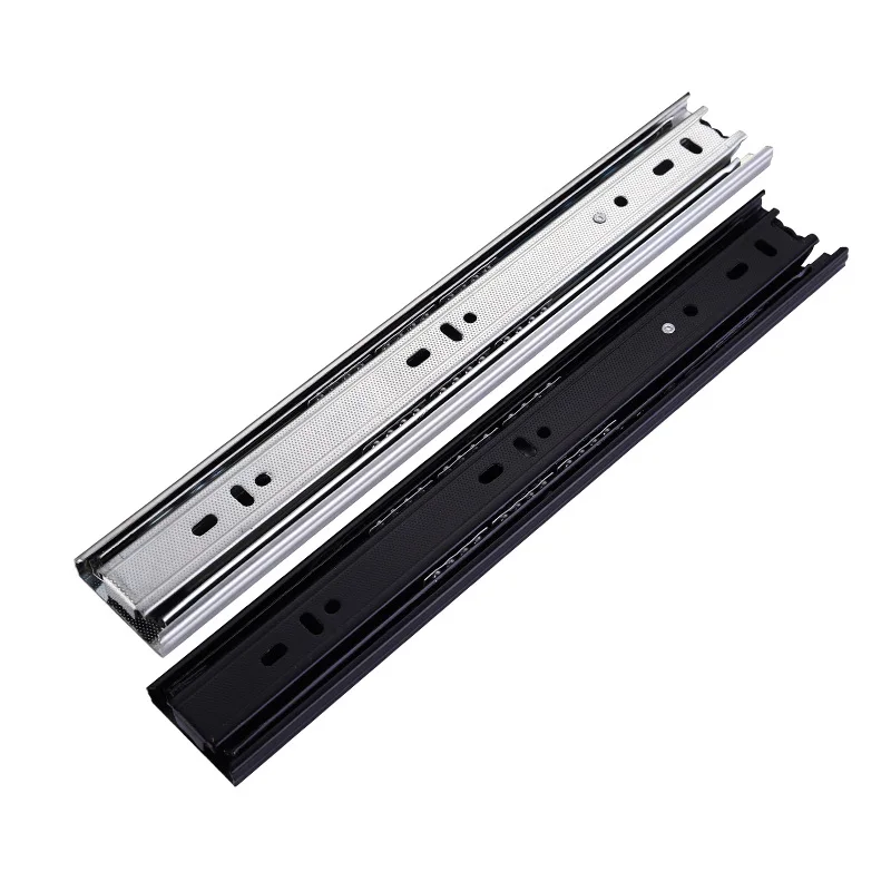 8"-22" Stainless Steel Drawer Slides Soft Close Drawer Track Rail Sliding Three-Section Cabinet Slides Furniture Hardware