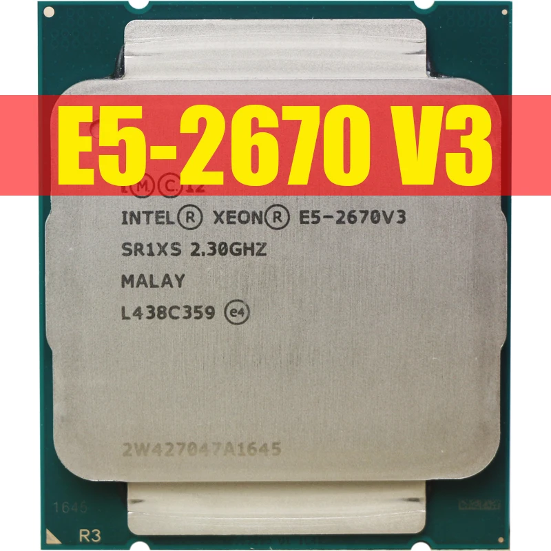Intel Xeon CPU versão oficial E5 2670V3 SR1XS X99 2.30GHZ 30M 12 ...