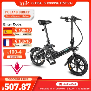 

[EU Direct] FIIDO D3 7.8Ah 36V 250W Electric Bicycle 14 Inches Folding Moped Bicycle 25km/h Max 50KM Mileage Mini Electric Bike