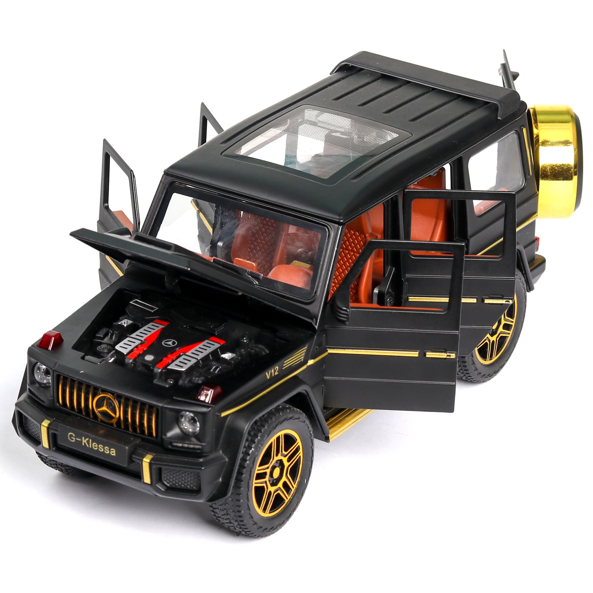 1:24 1:32, новинка, Mercedes G63, литая под давлением металлическая игрушка, модель автомобиля, колеса, высокая симуляция, звуковой светильник, оттягивающий назад автомобиль, коллекция детских игрушек