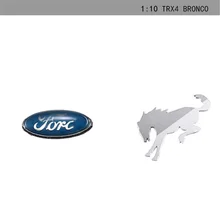 

TRAXXAS TRX4 Bronco Metal logo Label Sticker Set Tail Car Badge Rear Side Decoration For RC Crawler Car Parts Car-styling
