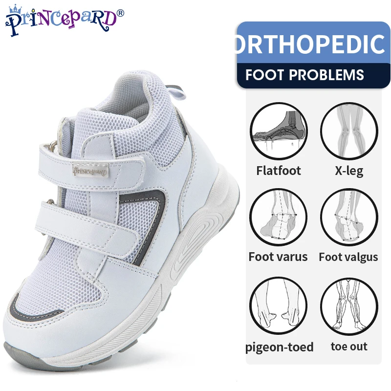 boy sandals fashion Princepard Kids Orthopedic Shoes Children Autumn High Top Sneaker Boys Girls Correct Flatfoot Toe Walking Arch Support Care children's shoes for sale