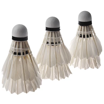 

Super sell-6PCS White Feather Shuttlecocks Badminton