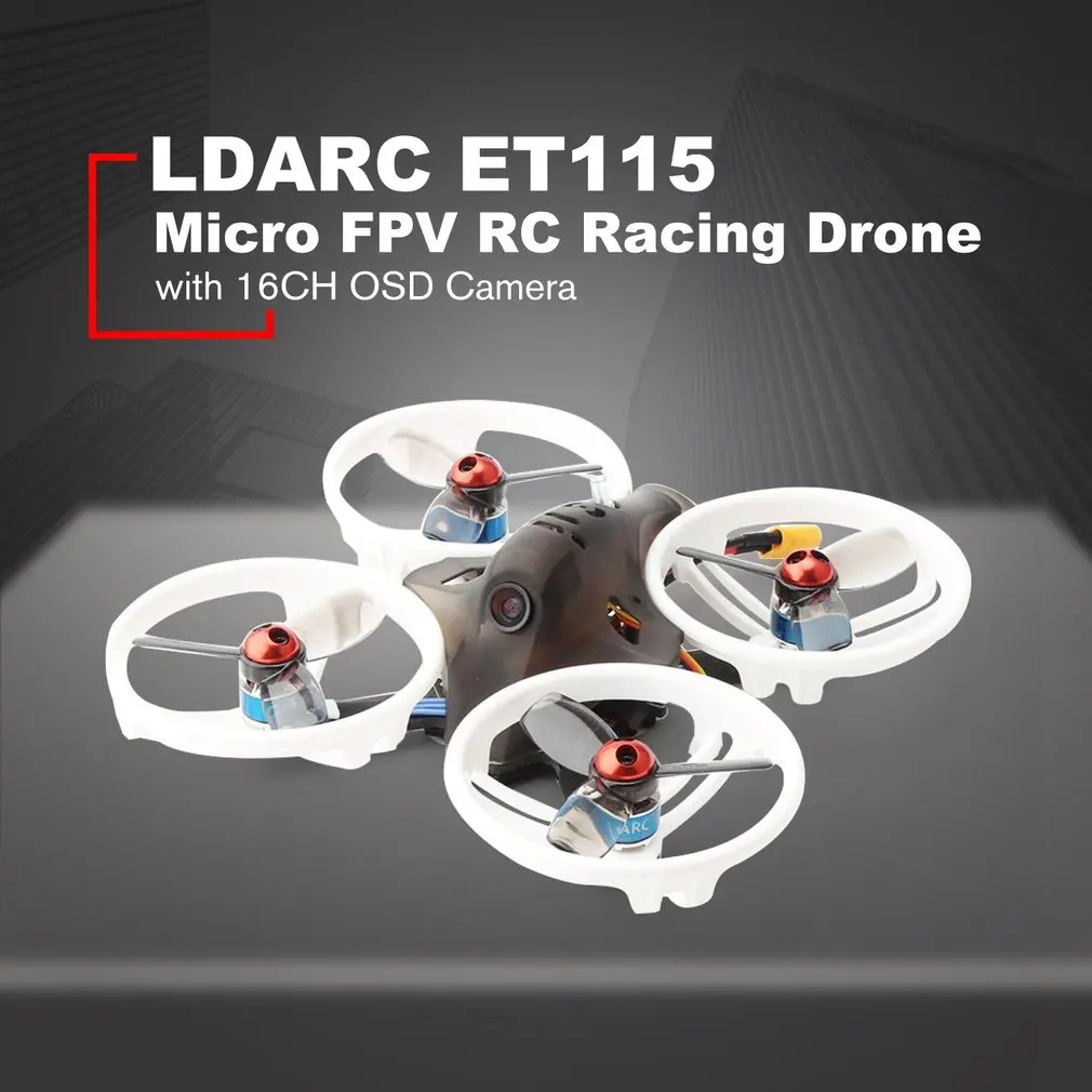 KINGKONG/LDARC ET 5,8G серии ET100 ET115 ET125 микро FPV гоночный Дрон 800TVL камера 16CH 25 мВт 100 мВт VTX BNF RC вертолет игрушка