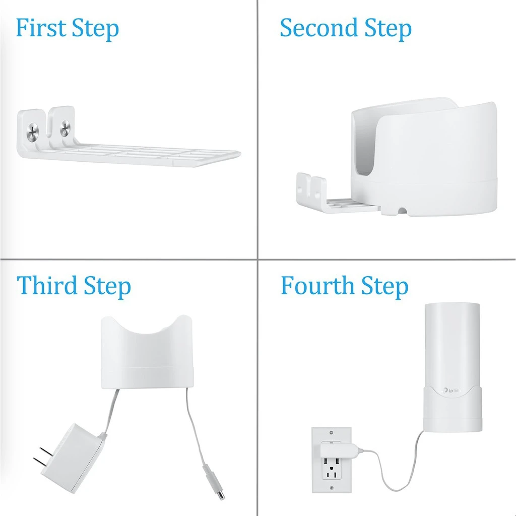 Stanstar-suporte de Parede para Deco m4 e4 p9 Malha Doméstica Inteira Sistema Wifi Suporte com Gerenciamento de Cabos - Image 5