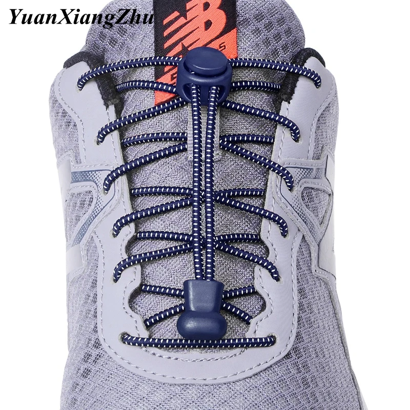 Elastic Round Locking No-Tie Shoelaces for Kids and Adults - Quick and Easy Rubber Sneaker Laces in 22 Vibrant Colors