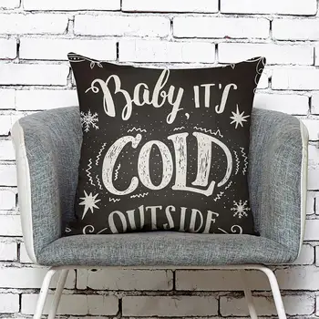 

Christmas Colorful Pillowcase Linen Sofa Cushion Deer Snowflakes Tree Printing New Year Home Decorative Textile 45X45cm