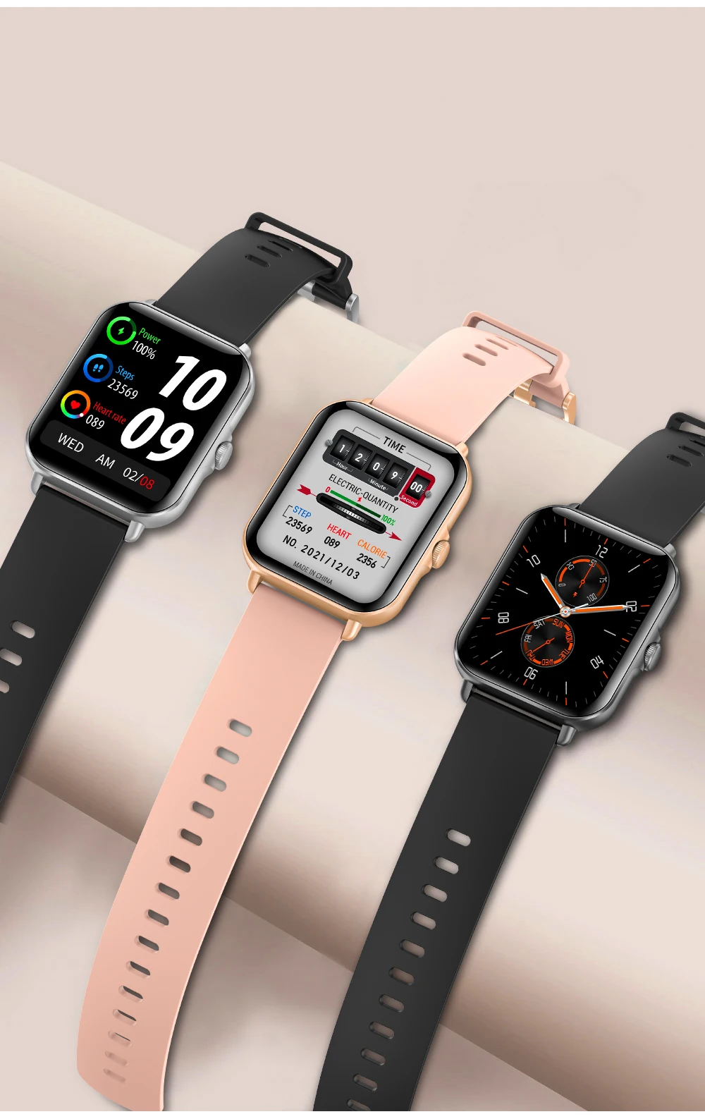 2022 New Man Smart Watch 1.69 Inch Screen Custom Dial Answel Call Real-time Heart Rate Monitoring Waterproof Smartwatch For Men