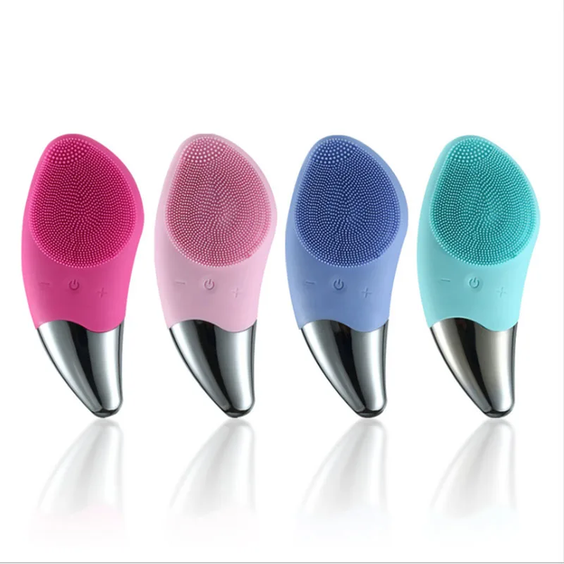 

Facial Cleansing Brush Electric Silicone Face Brush Mini USB Rechargeable Waterproof Silicone Face Exfoliate Brush