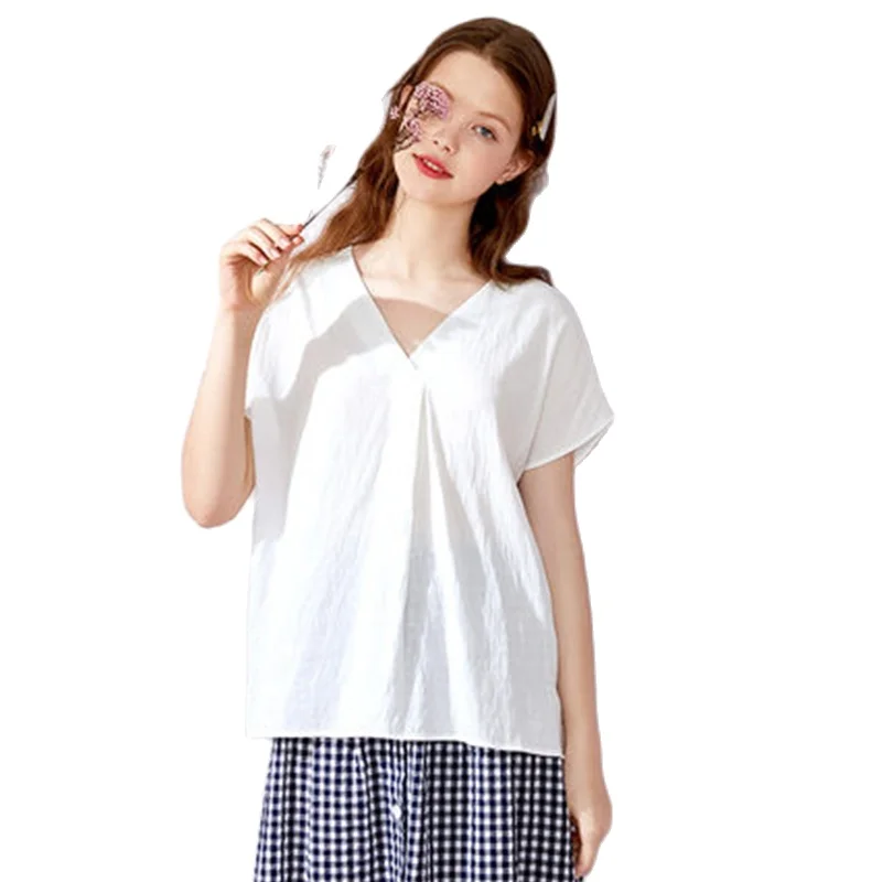 SEMIR шифоновая рубашка женская блузка с коротким рукавом и сердечком дизайнерская