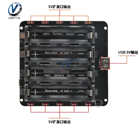 4 х 18650 Литий Защита аккумулятора V9 доска 3 V/1A 5 V/3A мобильный Мощность банк Плата расширения модуль для Arduino ESP8266 ESP32
