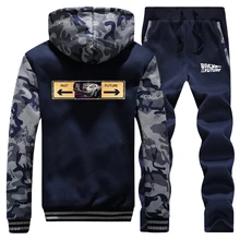 ^#Cheap New 2019 Winter Sweatshirts Fleece Vintage Cat Back To The Future Coat Thick Suit Men Camouflage Warm Jackets+Pants 2 Piece Set ^#Cheap New 2019 Winter Sweatshirts Fleece Vintage Cat Back To The Future Coat Thick Suit Men Camouflage Warm Jackets+Pants 2 Piece Set