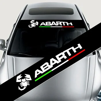 

For Reflective Front Windshield Banner Decal Car Sticker ABARTH Auto Exterio