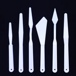 Paleta de mezcla de aceite para pintura de pintor, herramienta de raspado, cuchillo, textura, espátula para dibujo artístico, cajón, pigmento para estudiantes de acuarela, 6 uds.