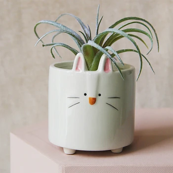

Succulents Flower Pot Ceramic Geometric Small Animal Home Garden Cactus Planter Mini corgi rabbit sheep Hedgehog Plant Flowerpot